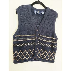 Vintage Liz‎ Sport Knit Sweater Vest Women's size Medium